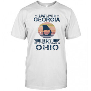 I May Live In Georgia But My Story Began In Ohio  Retro T-Shirt